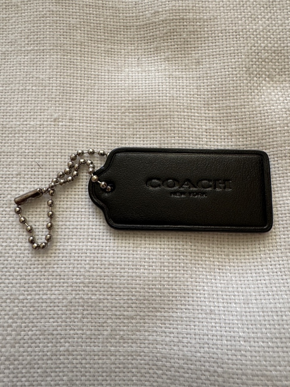 Coach Black Leather Bag Charm
